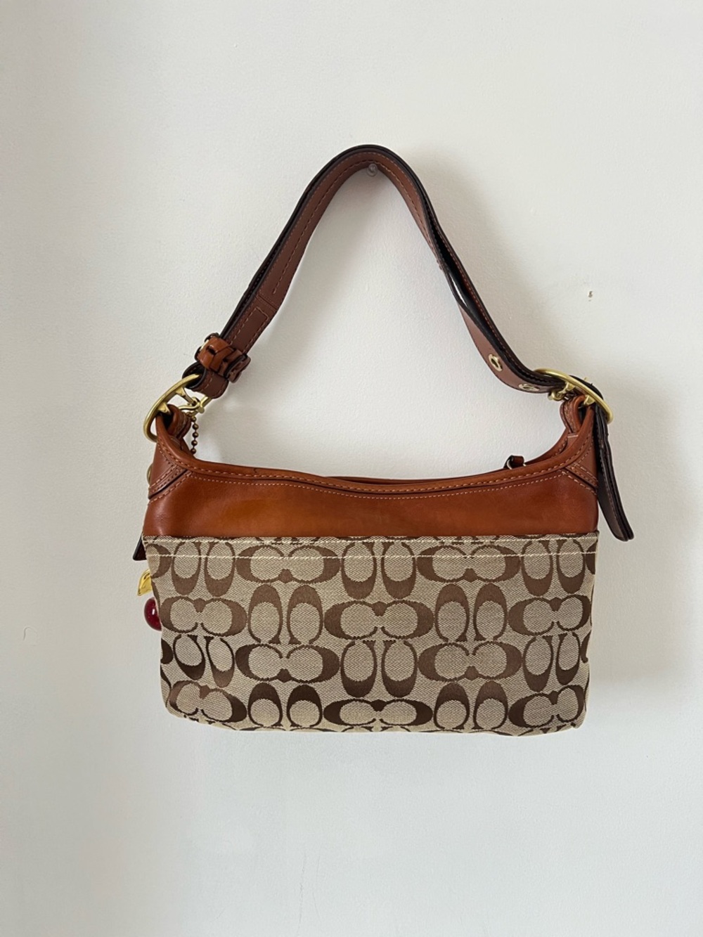 COACH Signature Canvas Shoulder Bag in Brown - Picture 4 of 15